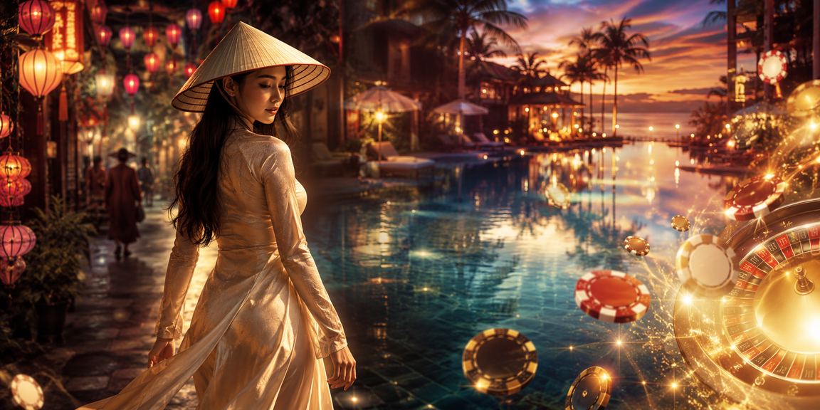 Phụ nữ Việt Nam đội nón lá tham gia trải nghiệm casino trực tuyến tại Hà Nội